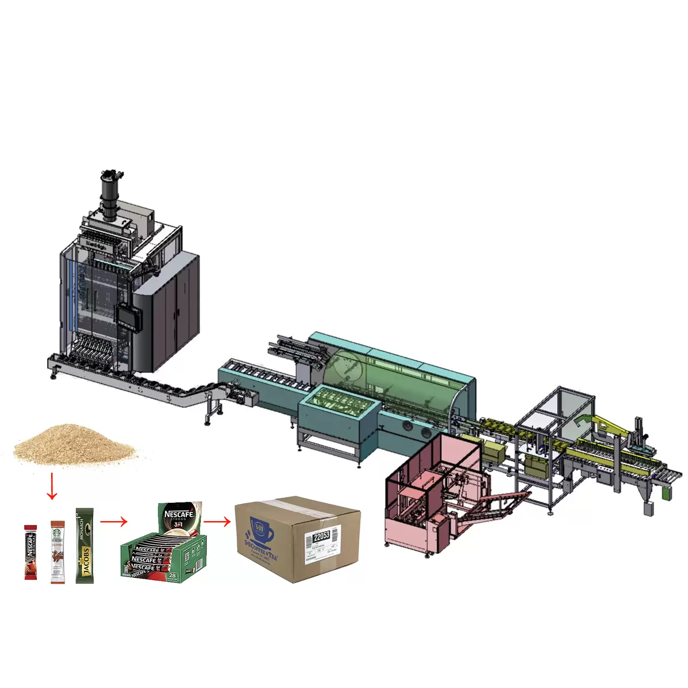 3 in 1 instant coffee stick packaging machine 3 in 1 instant coffee stick packaging machine